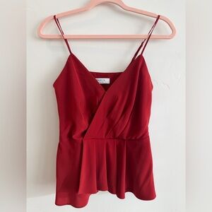 Elegant Red Sleeveless Top - Bailey/44 size 2